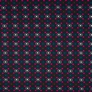 Circles - Organic Cotton Stretch Jersey - European Import - Navy - Simplifi Fabric