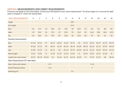 City Dress Womens Paper Pattern - Wardrobe by Me - Simplifi Fabric