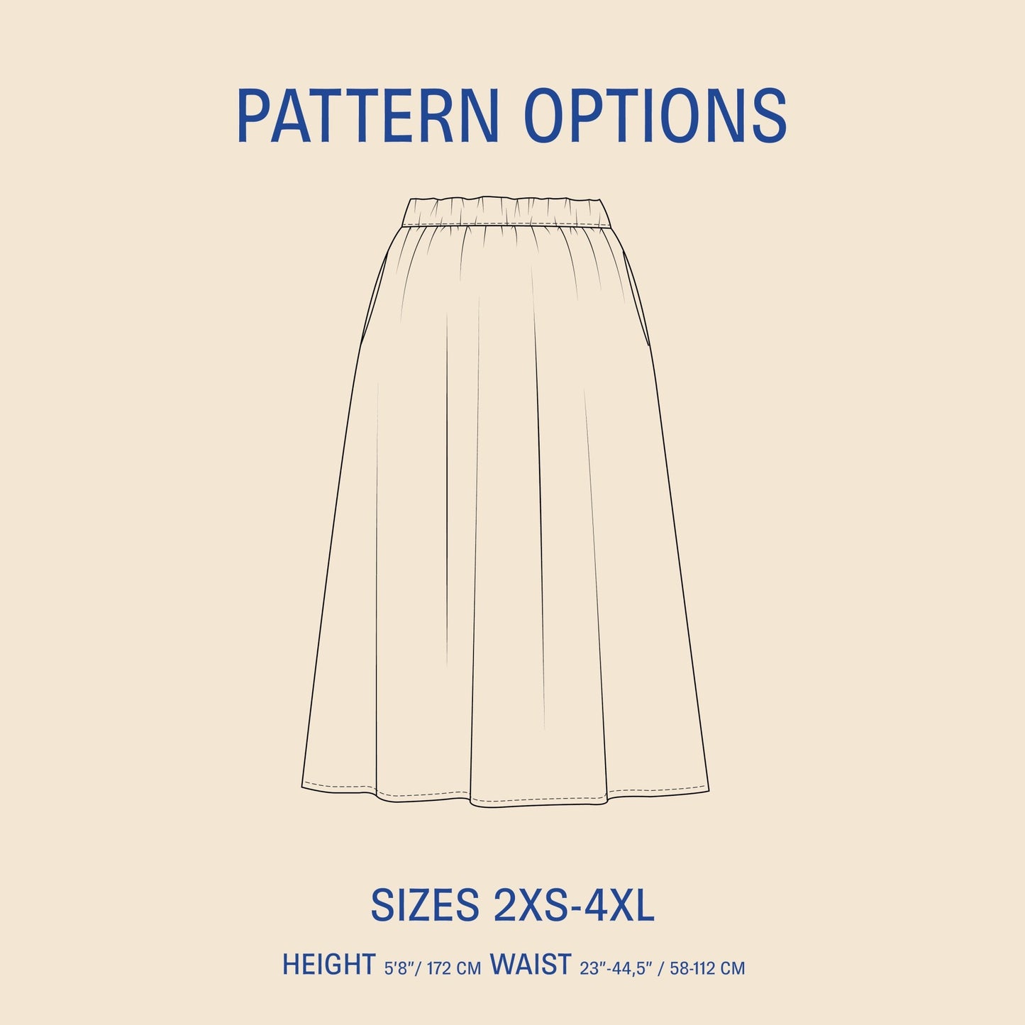 Claude Skirt Womens Paper Pattern - Wardrobe by Me - Simplifi Fabric