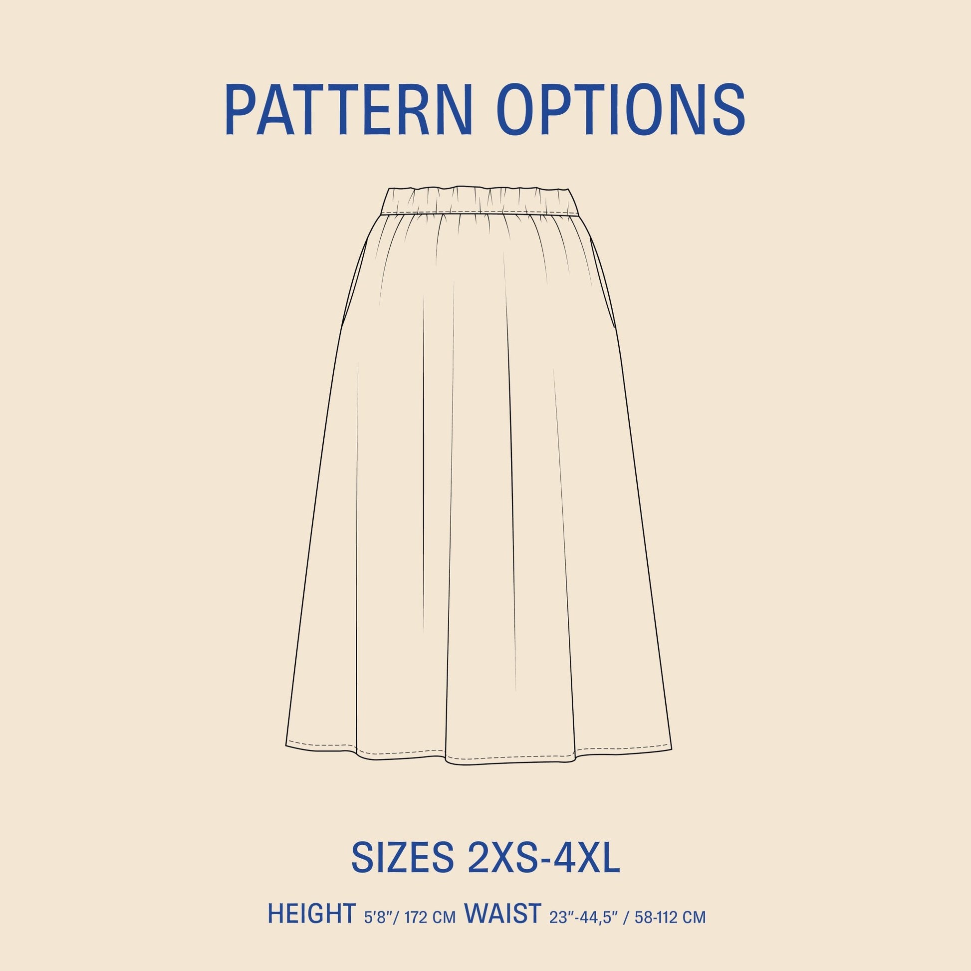 Claude Skirt Womens Paper Pattern - Wardrobe by Me - Simplifi Fabric