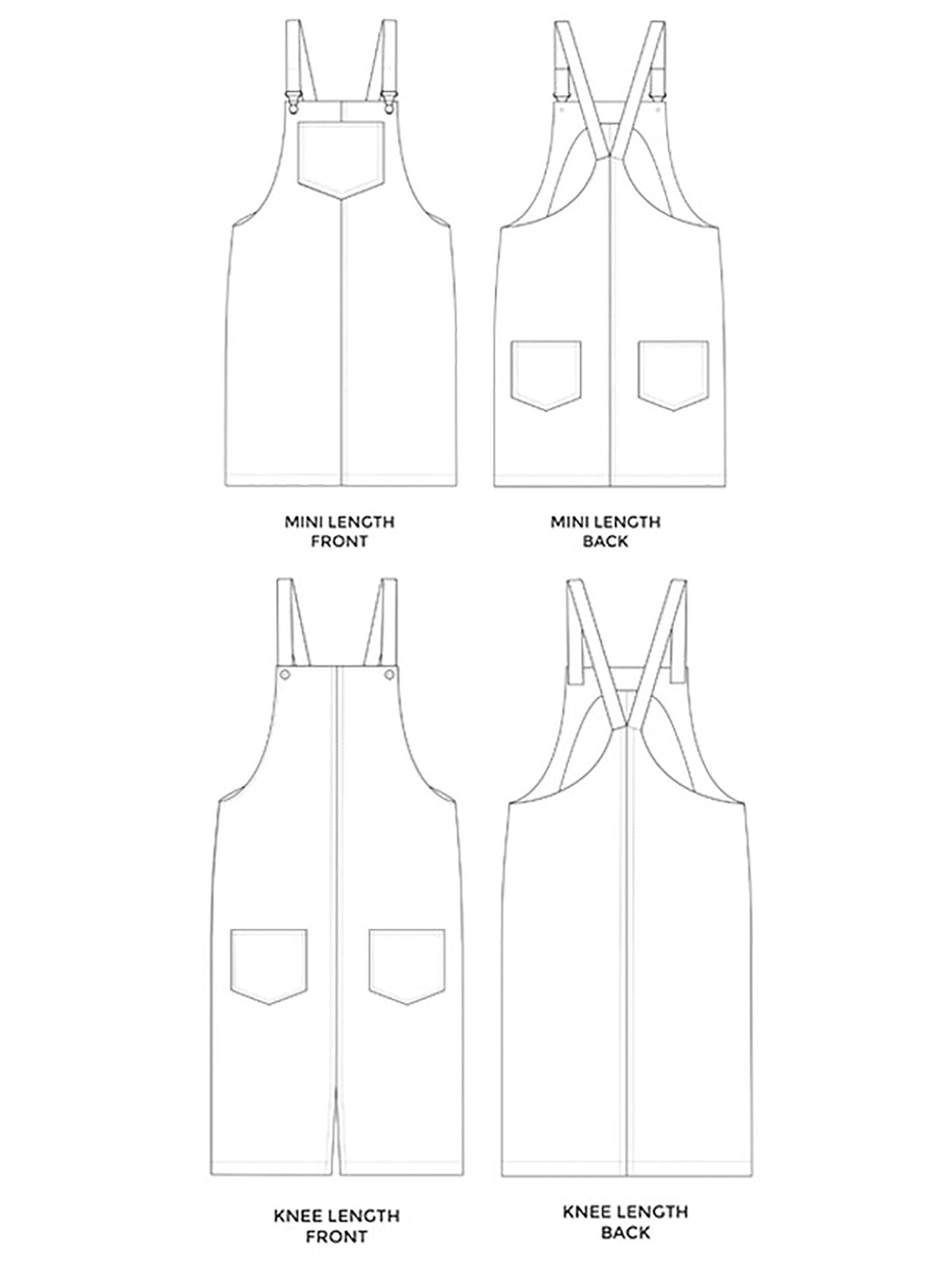 Cleo Dungaree Dress Pattern - Tilly And The Buttons - Simplifi Fabric