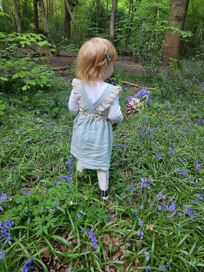 Cleo Pinafore Dress - Kids Paper Sewing Pattern - Two Stitches Patterns - Simplifi Fabric