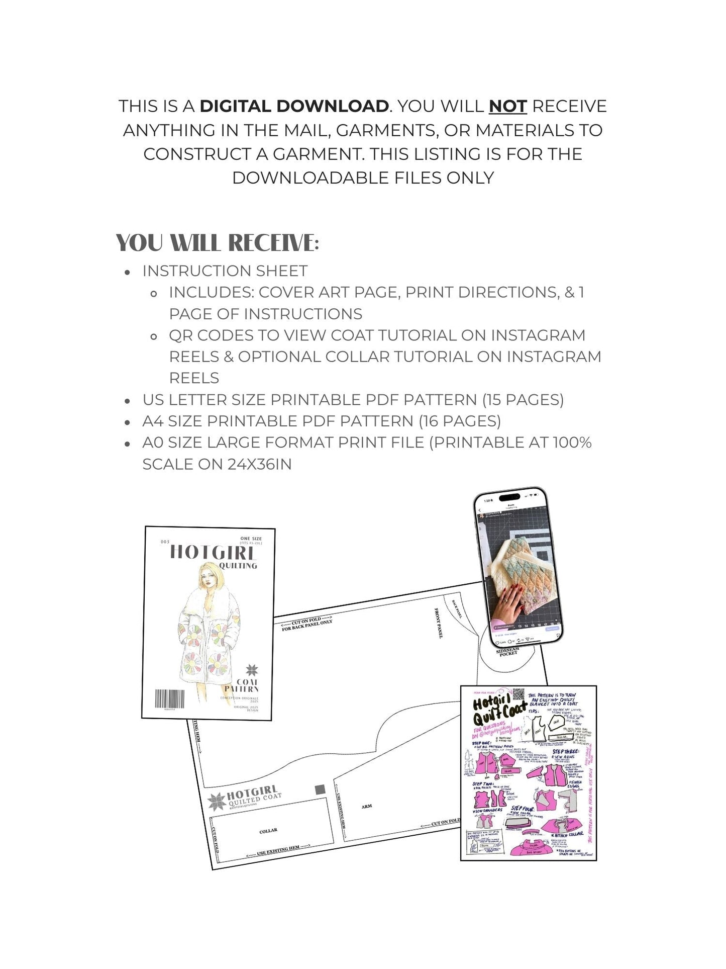 Coat - PDF Pattern - Hot Girl Quilting - Simplifi Fabric