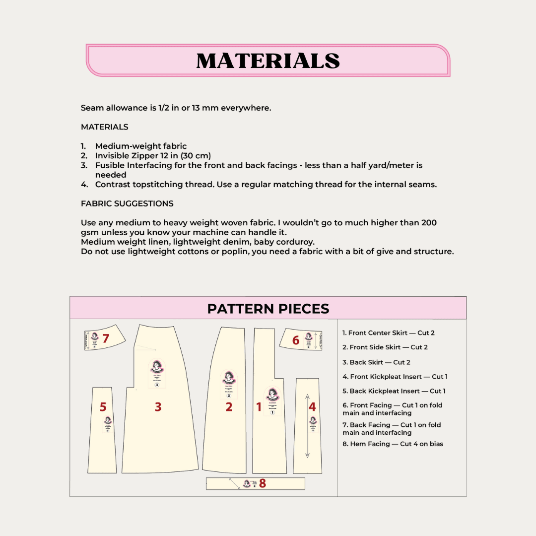 Cool Skirt PDF Pattern - Lydia Naomi - Simplifi Fabric