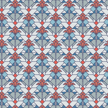 Coonley Tulip - Bright - Frank Lloyd Wright - Cloud 9 Fabrics - Poplin - Simplifi Fabric