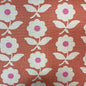 Flowers Cotton-Linen Canvas - Japanese Import - Coral/Pink/Natural