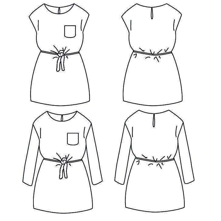 Corfu Dress Sewing Pattern - Girl 3/12Y - Ikatee - Simplifi Fabric