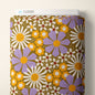 Cosmos - Mustard/Lilac - Retro Meadow - Sophie Rowe - Cloud 9 Fabrics - Poplin - Simplifi Fabric