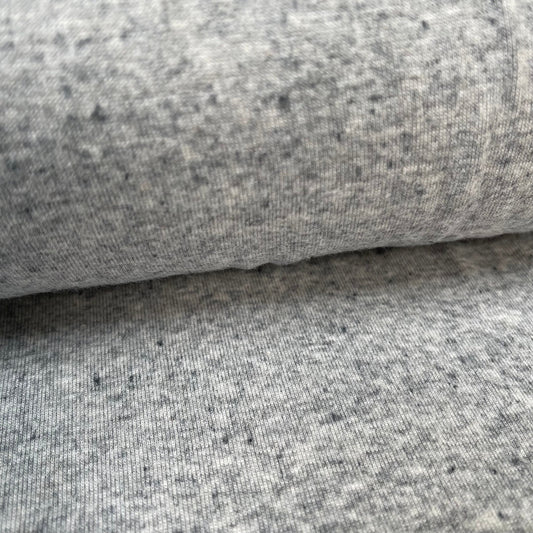 Cotton Jersey COLOURED MELANGE - European Import - Oeko - Tex® - Grey/Navy - Simplifi Fabric