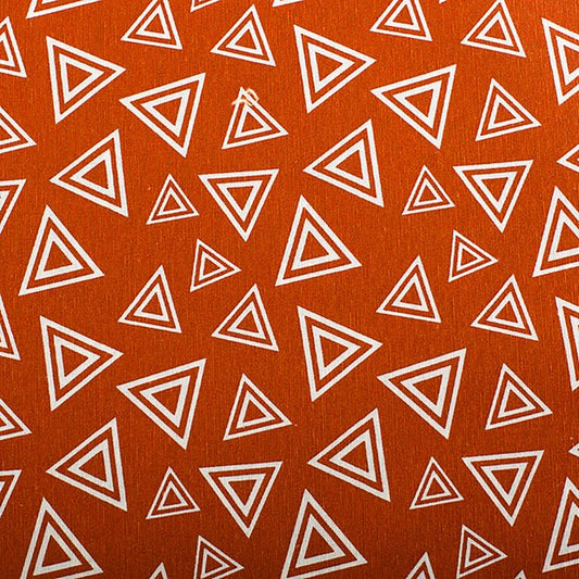 Cotton Panama - Oeko - Tex® - European Import - TRIANGLES - Brick Red - Simplifi Fabric