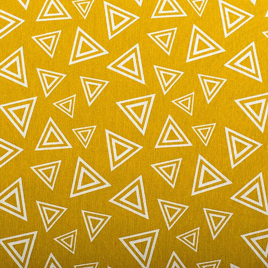 Cotton Panama - Oeko - Tex® - European Import - TRIANGLES - Ochre - Simplifi Fabric