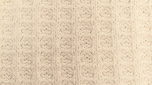 Cotton Waffle Sweater Knit - Off White - Simplifi Fabric