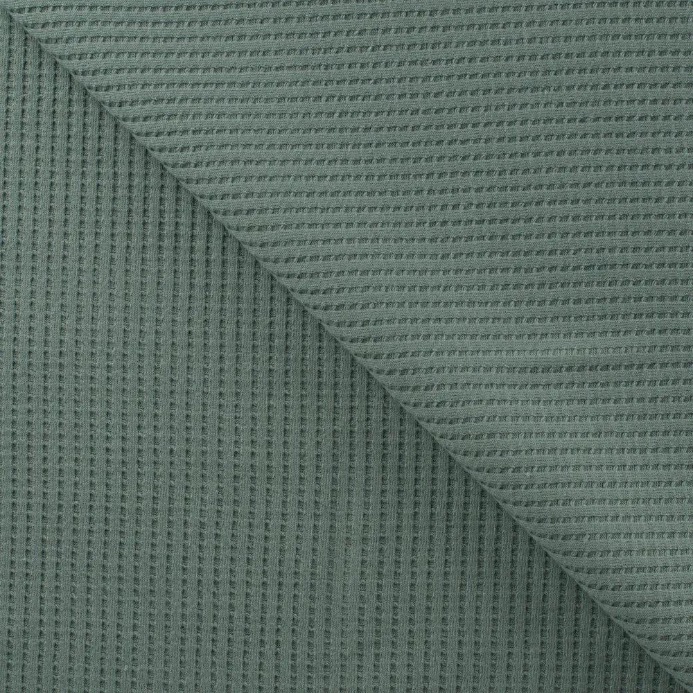 Cotton Waffle Tricot - European Import - Dusty Mint - Simplifi Fabric