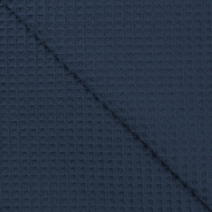 Cotton Waffle Weave - European Import - Dark Jeans - Simplifi Fabric