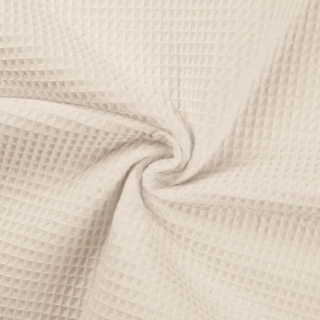 Cotton Waffle Weave - European Import - Ecru - Simplifi Fabric