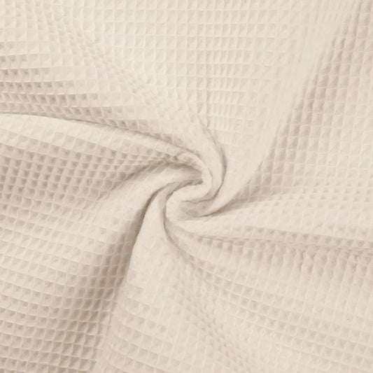 Cotton Waffle Weave - European Import - Ecru - Simplifi Fabric