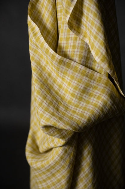 Daffodilly Check Laundered Linen - European Import - Merchant & Mills - Simplifi Fabric