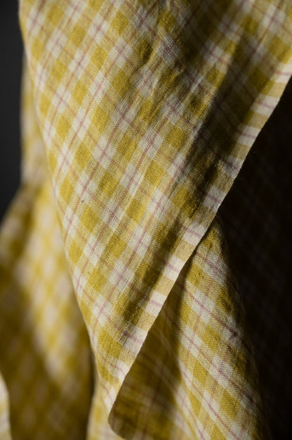 Daffodilly Check Laundered Linen - European Import - Merchant & Mills - Simplifi Fabric