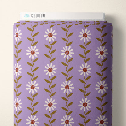 Daisy May - Lilac - Retro Meadow - Sophie Rowe - Cloud 9 Fabrics - Poplin - Simplifi Fabric