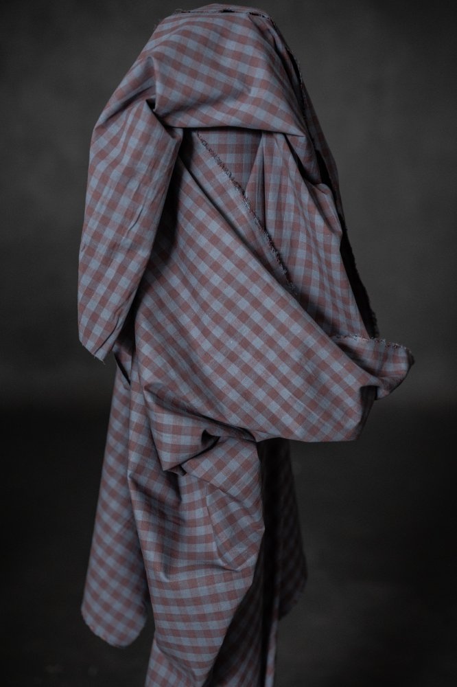 Damson Organic Cotton Linen Gingham - Merchant & Mills - Simplifi Fabric