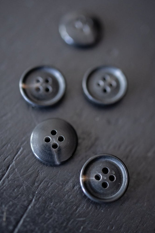 Dark Brown Semi Mottled Buttons - 15mm, 18mm or 20mm - Merchant & Mills - Simplifi Fabric