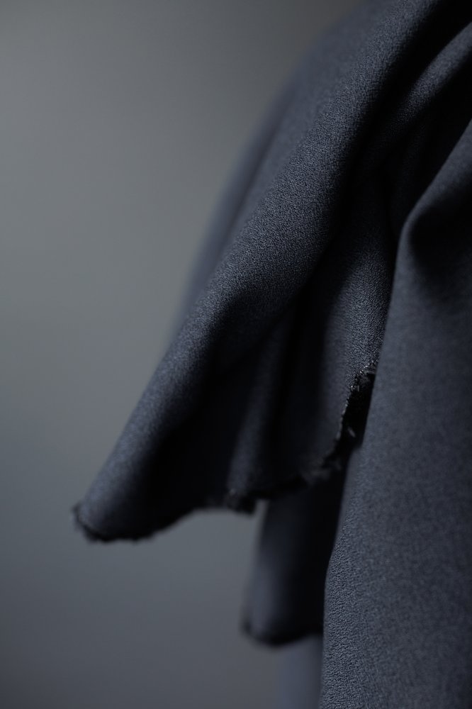 Dark Navy Wool / Viscose Crepe - European Import - Merchant & Mills - Simplifi Fabric