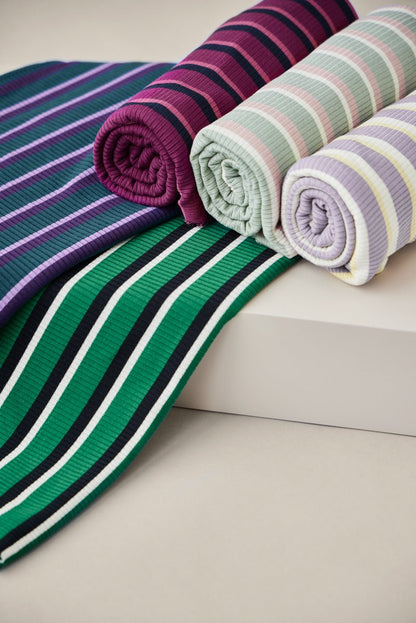 Derby TENCEL™ Modal Stripe Jersey - OEKO - TEX® - MeetMILK - Purple Haze - Simplifi Fabric