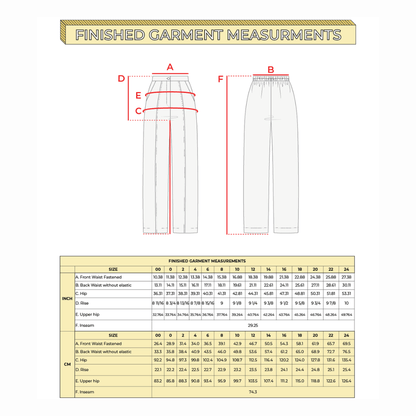 Diner Trouser PDF Pattern - Lydia Naomi - Simplifi Fabric