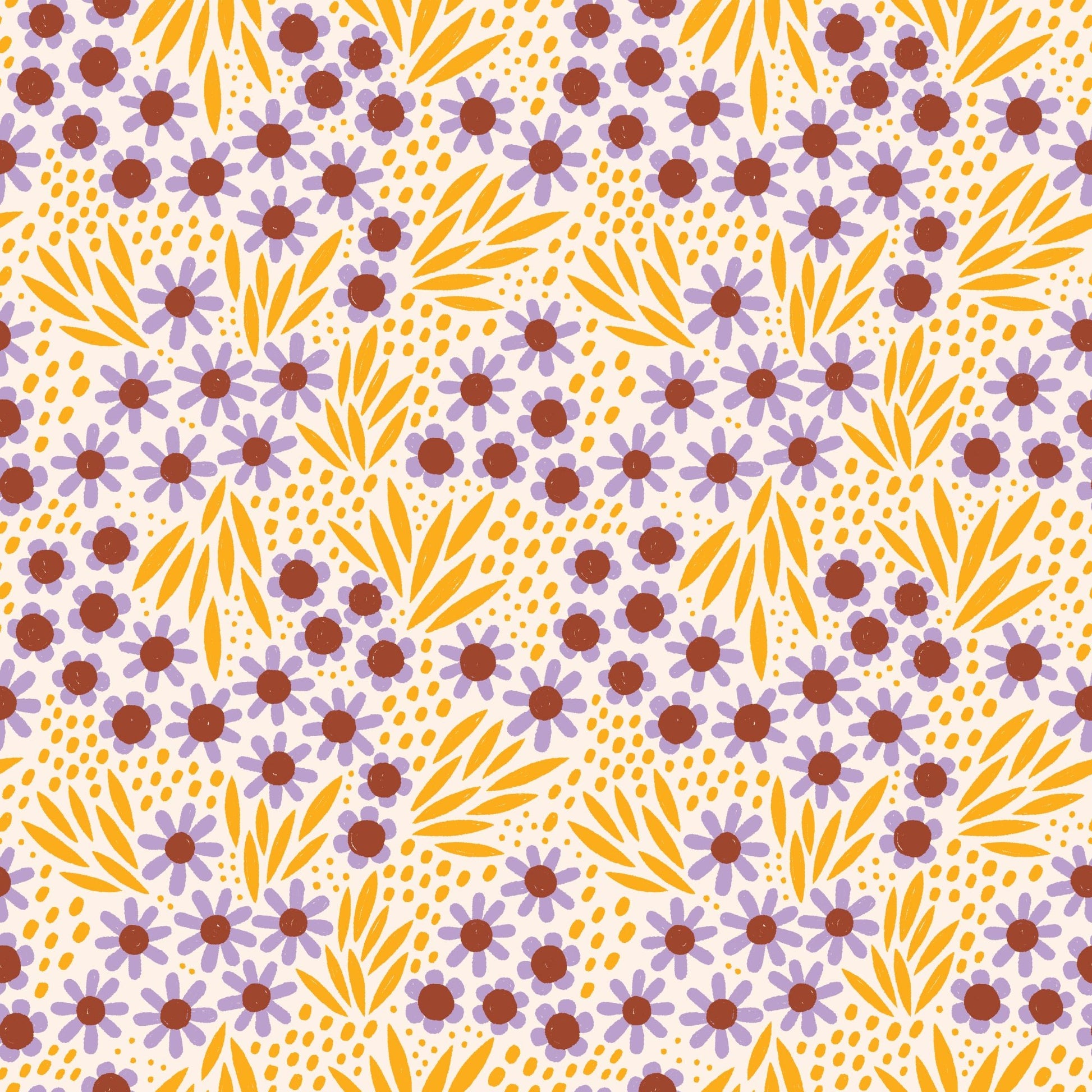 Ditzy Daisy - Retro Meadow - Sophie Rowe - Cloud 9 Fabrics - Poplin - Simplifi Fabric