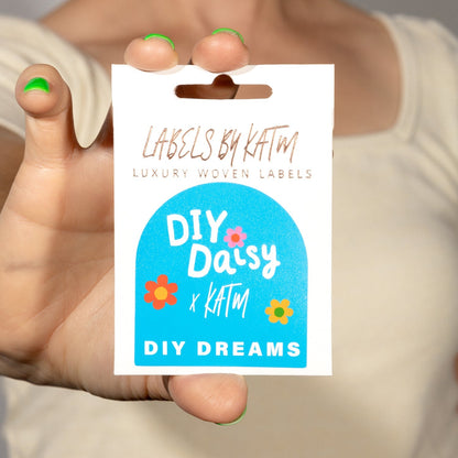 " DIY Dreams - KATM X DIY DAISY" Limited Edition Artist Collection Woven Label Pack - Kylie And The Machine - Simplifi Fabric