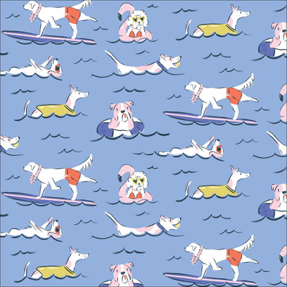 Doggie Dip - Dog Days Of Summer - Krissy Mast - Cloud 9 Fabrics - Poplin - Simplifi Fabric