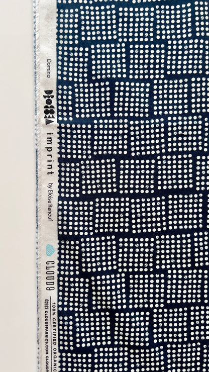 Domino - Blue - Imprint - Eloise Renouf - Cloud 9 Fabrics - Poplin - Simplifi Fabric