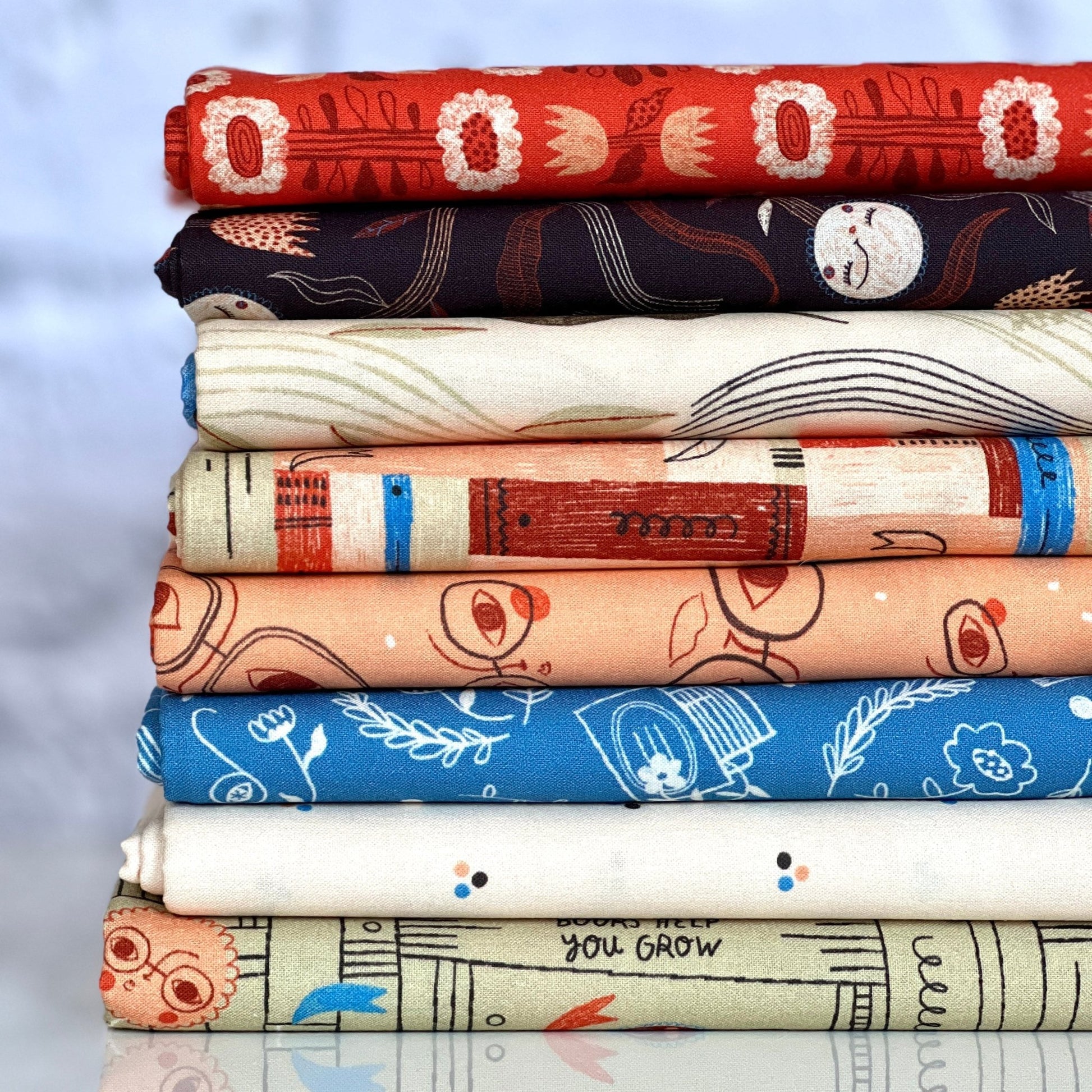 Dot Dot Dot - Book Club by Meenal Patel - Cloud 9 Fabrics - Poplin - Simplifi Fabric