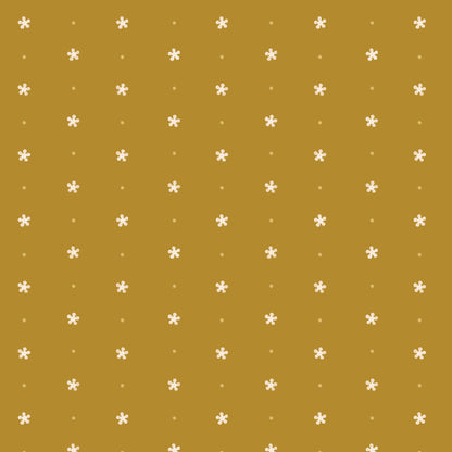 Dottie - Mustard - Retro Meadow - Sophie Rowe - Cloud 9 Fabrics - Poplin - Simplifi Fabric