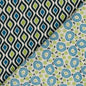 Double - Sided Quilted Cotton - European Import - Oeko - Tex® - Graphic Turquoise - Simplifi Fabric