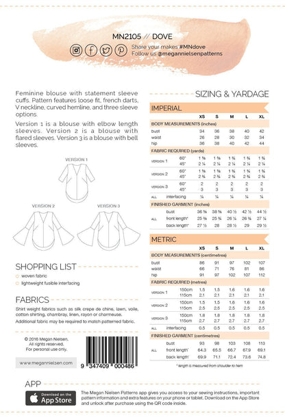 Dove Blouse - Megan Nielsen Patterns - Sewing Pattern - Simplifi Fabric