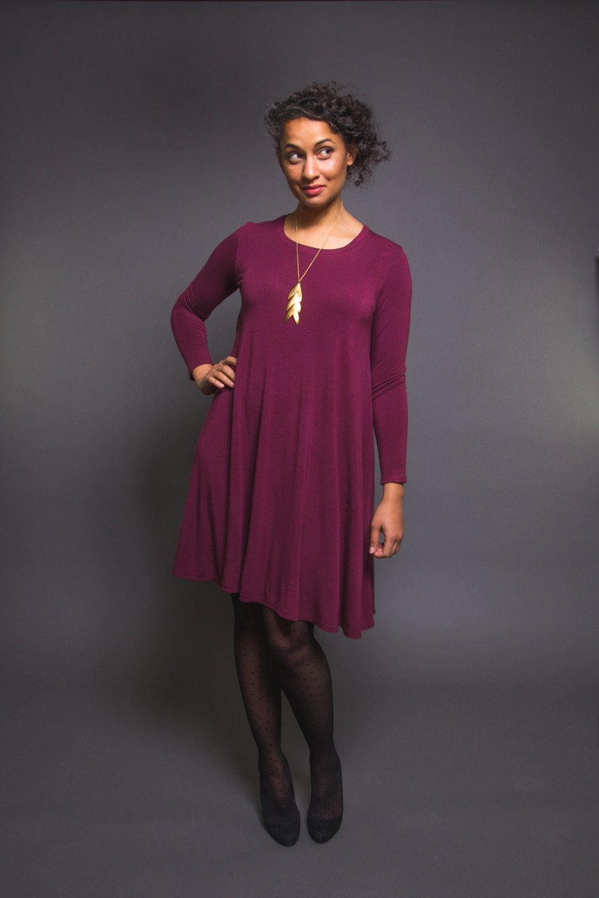 Ebony T-Shirt and Knit Dress Pattern - Closet Core Patterns - Simplifi Fabric