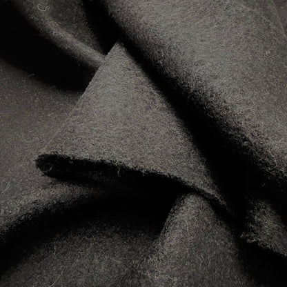 Italian Boiled Wool - Ebony (True Black)