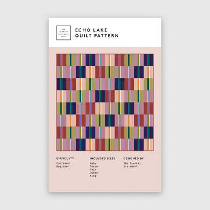 Echo Lake Paper Pattern - The Blanket Statement Quilt Co. - Simplifi Fabric