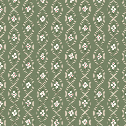 Entwined - Sage - Spring Showers - Ann Gardner - Cloud 9 Fabrics - Poplin - Simplifi Fabric