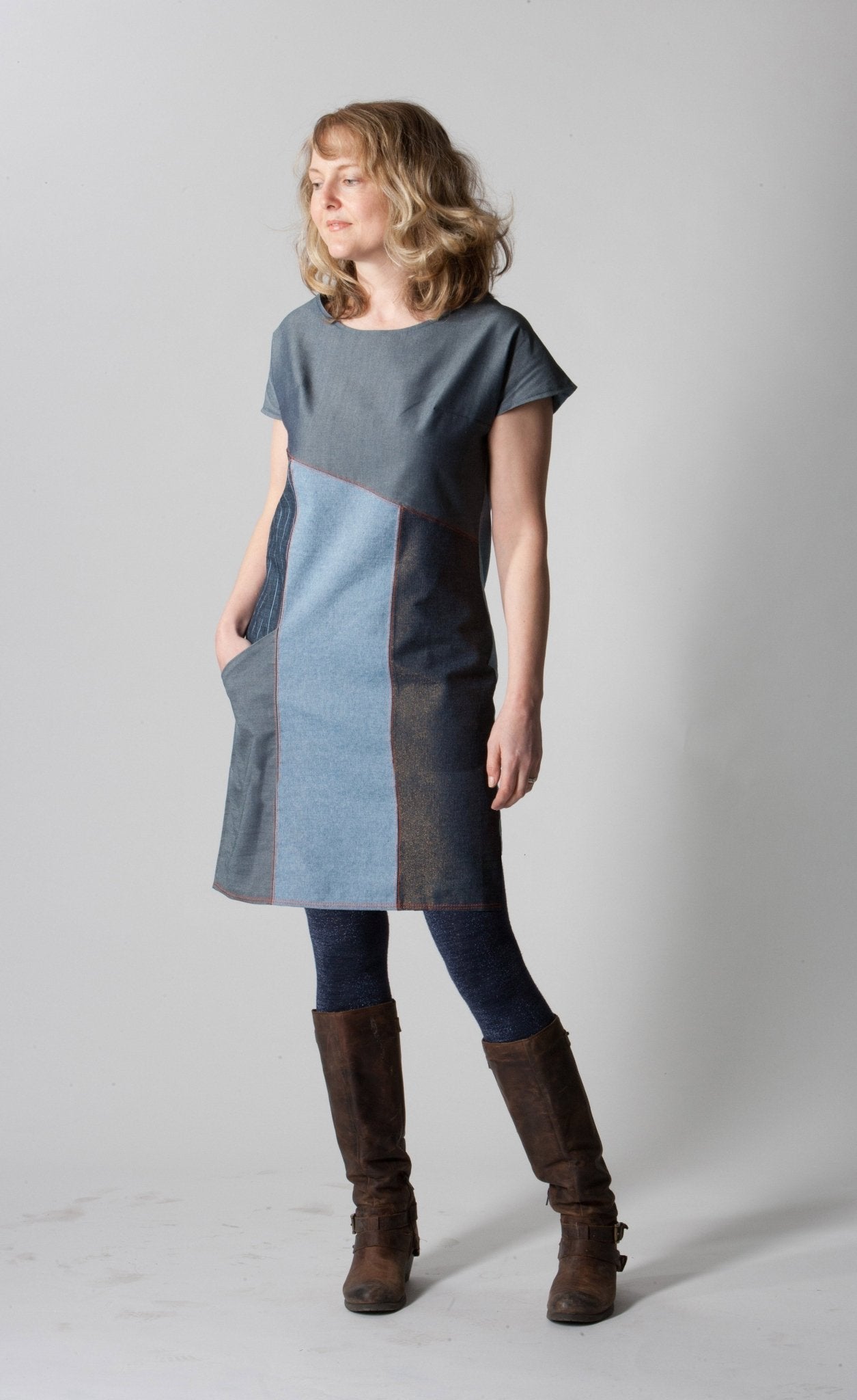 Essential Denim Dress - Paper Sewing Pattern - Sew Different - Simplifi Fabric