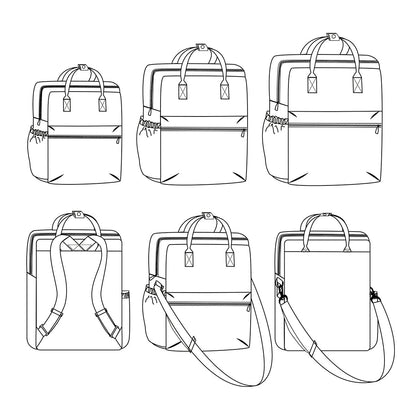 EUGÈNE - Backpack and Shoulder Bag - Paper Sewing Pattern - Ikatee - Simplifi Fabric