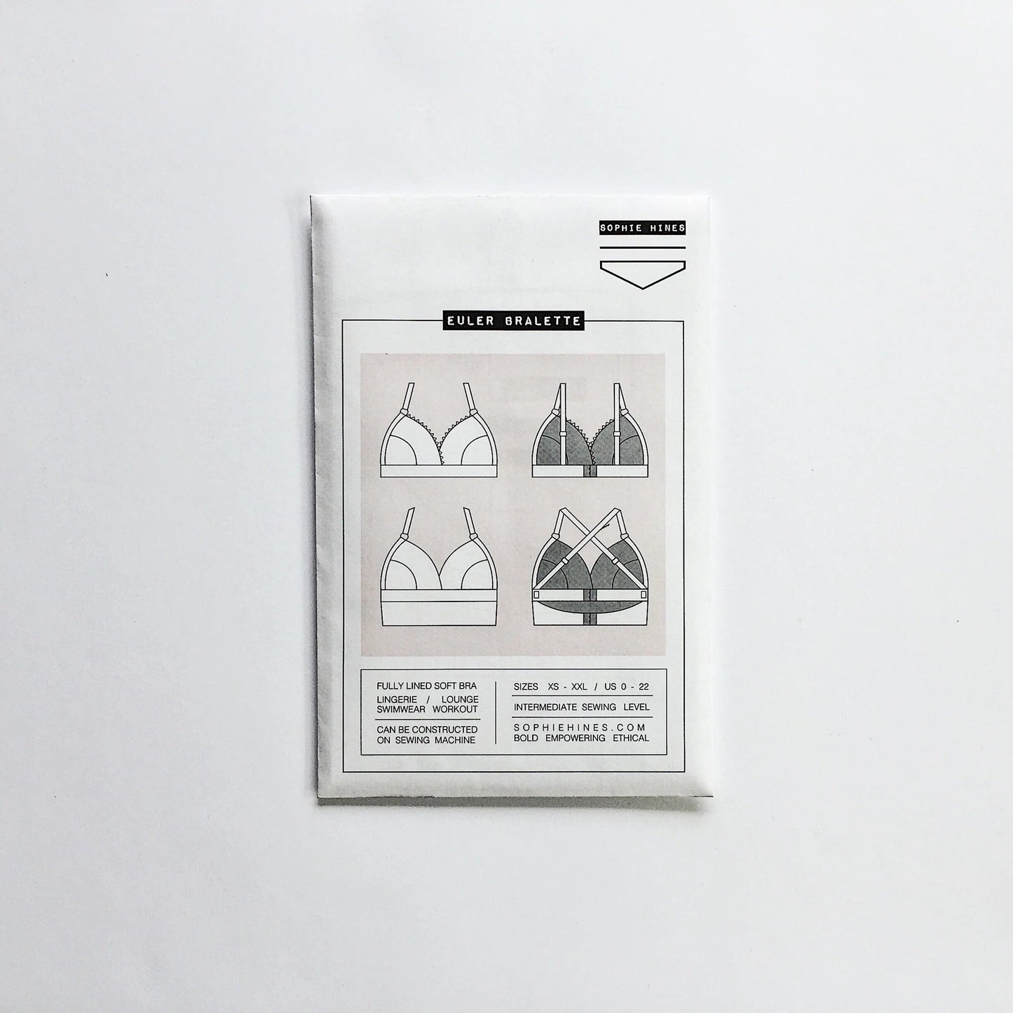 Euler Bralette - Paper Sewing Pattern - Sophie Hines - Simplifi Fabric