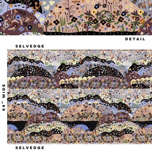 Eventide - Landscape - Firefly Moon - Leah Duncan - Cloud 9 Fabrics - Poplin - Simplifi Fabric