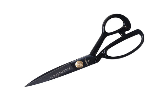 9" Midnight Edition Fabric Shears - Rubber Handle - LDH Scissors