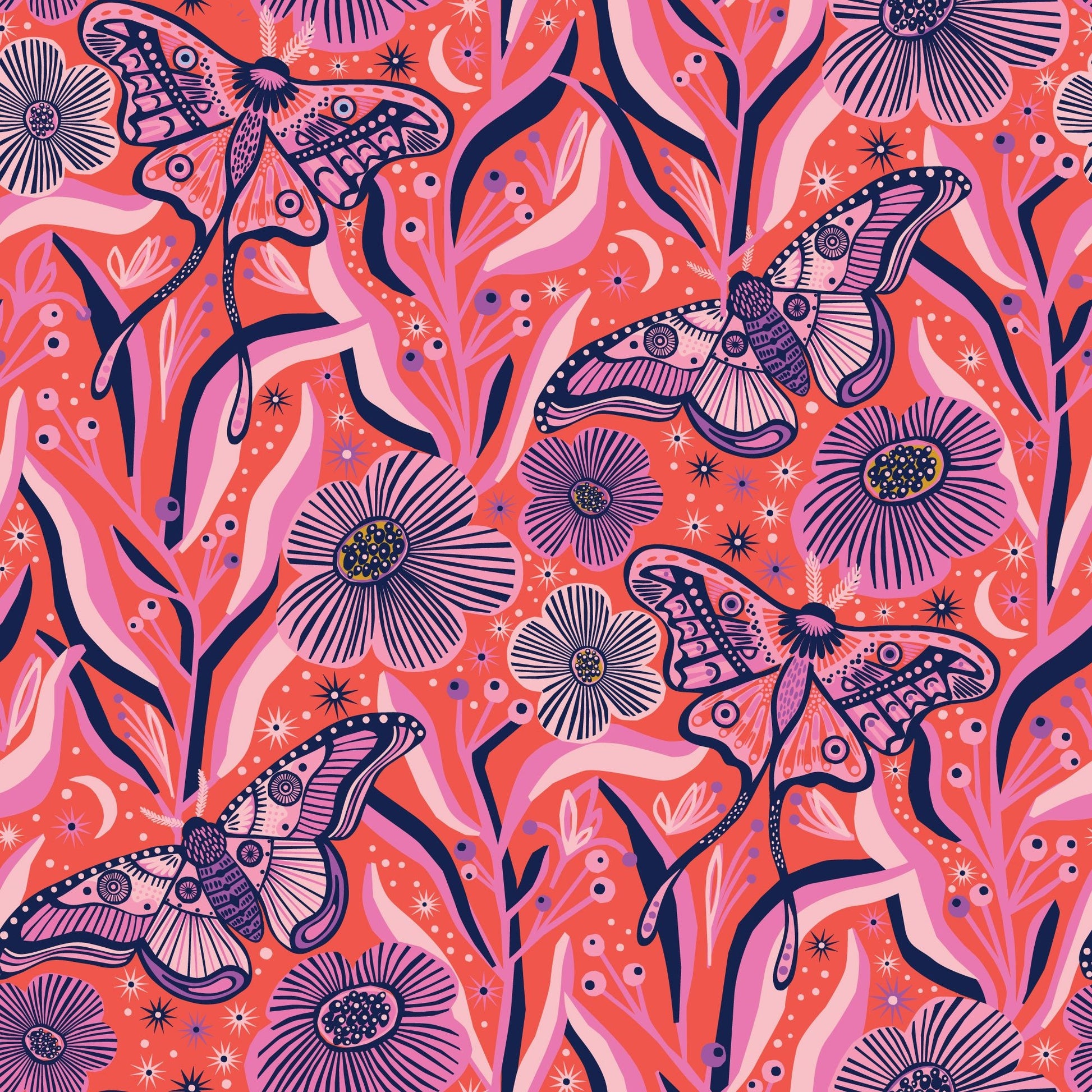 Fiery Nymphs - Wonder Jungle - Pip & Lo - Cloud 9 Fabrics - Poplin - Simplifi Fabric