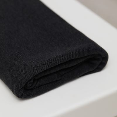 Fine 2x1 Rib Jersey TENCEL™ Lyocell Organic Cotton - OEKO - TEX® - MeetMILK - Black - Simplifi Fabric