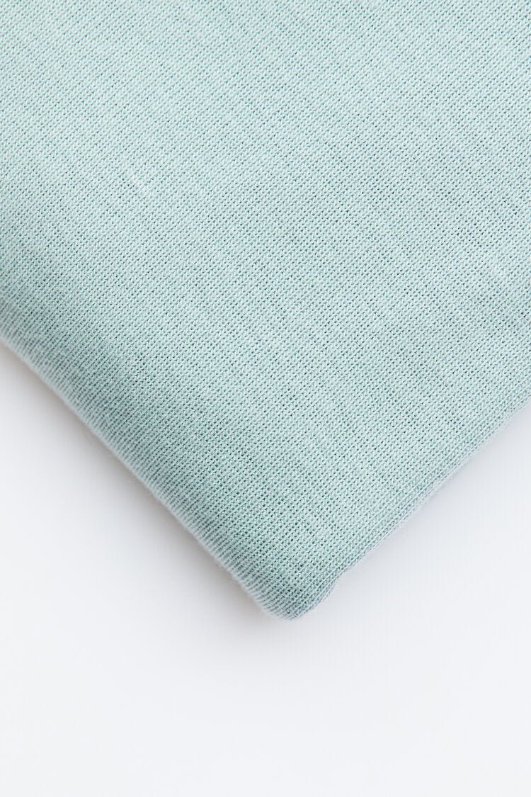 Fine 2x1 Rib Jersey TENCEL™ Lyocell Organic Cotton - OEKO - TEX® - MeetMILK - Blue Mist - Simplifi Fabric