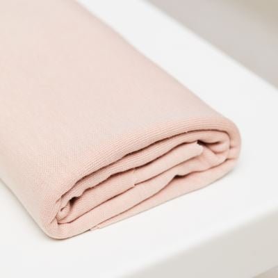 Fine 2x1 Rib Jersey TENCEL™ Lyocell Organic Cotton - OEKO - TEX® - MeetMILK - Powder Pink - Simplifi Fabric