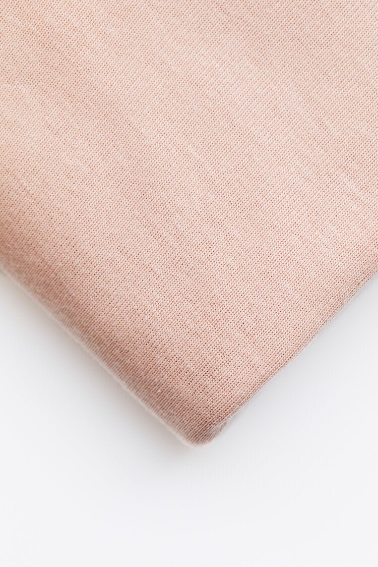 Fine 2x1 Rib Jersey TENCEL™ Lyocell Organic Cotton - OEKO - TEX® - MeetMILK - Powder Pink - Simplifi Fabric